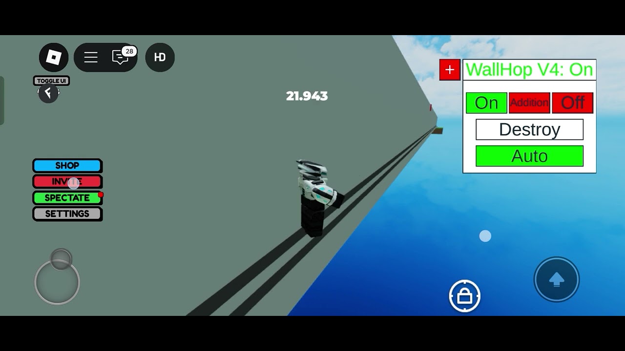 Roblox wall hop script (Version 4: WallHop/Ladder Flick/Auto WallHop)