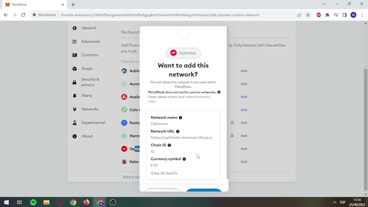 How to add OPTIMISM network to Metamask 👌