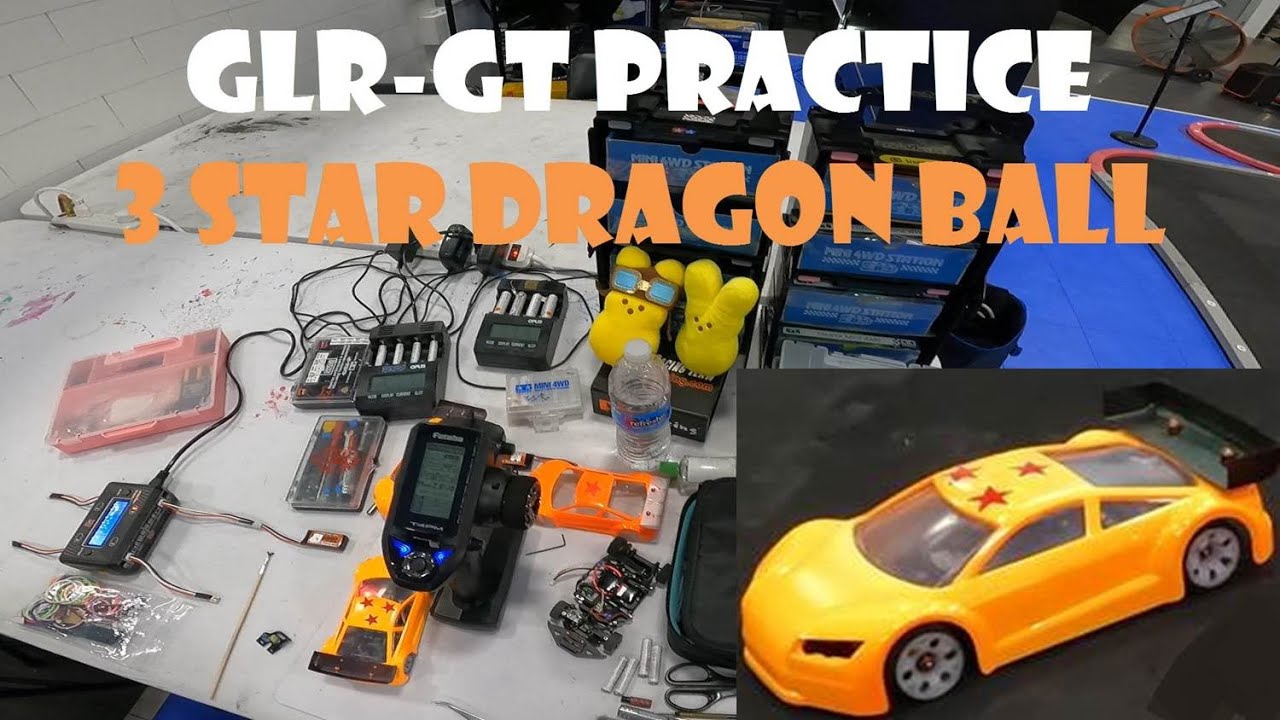 Dragon Ball x Mini-Z - GL Racing GLR-GT Practice - TS-96 Fluorescent Orange 3 STAR Dragon Ball