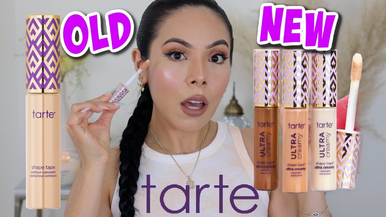 NEW!🔥TARTE SHAPE TAPE ULTRA CREAMY CONCEALER WEAR TEST VS THE OG TARTE SHAPE TAPE! DO YOU NEED IT?!