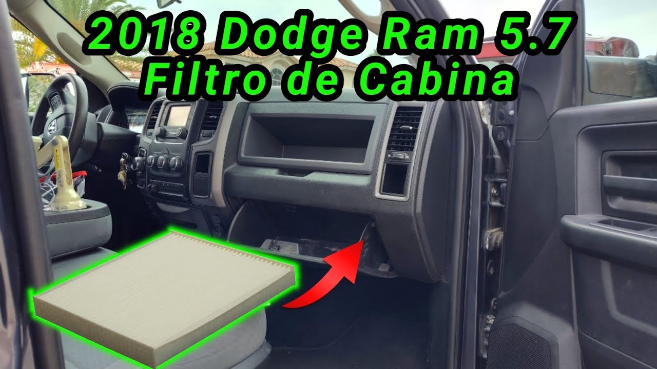 2018 Dodge Ram 5.7 Cómo cambiar el filtro de cabina ( How to change the cabin air filter )