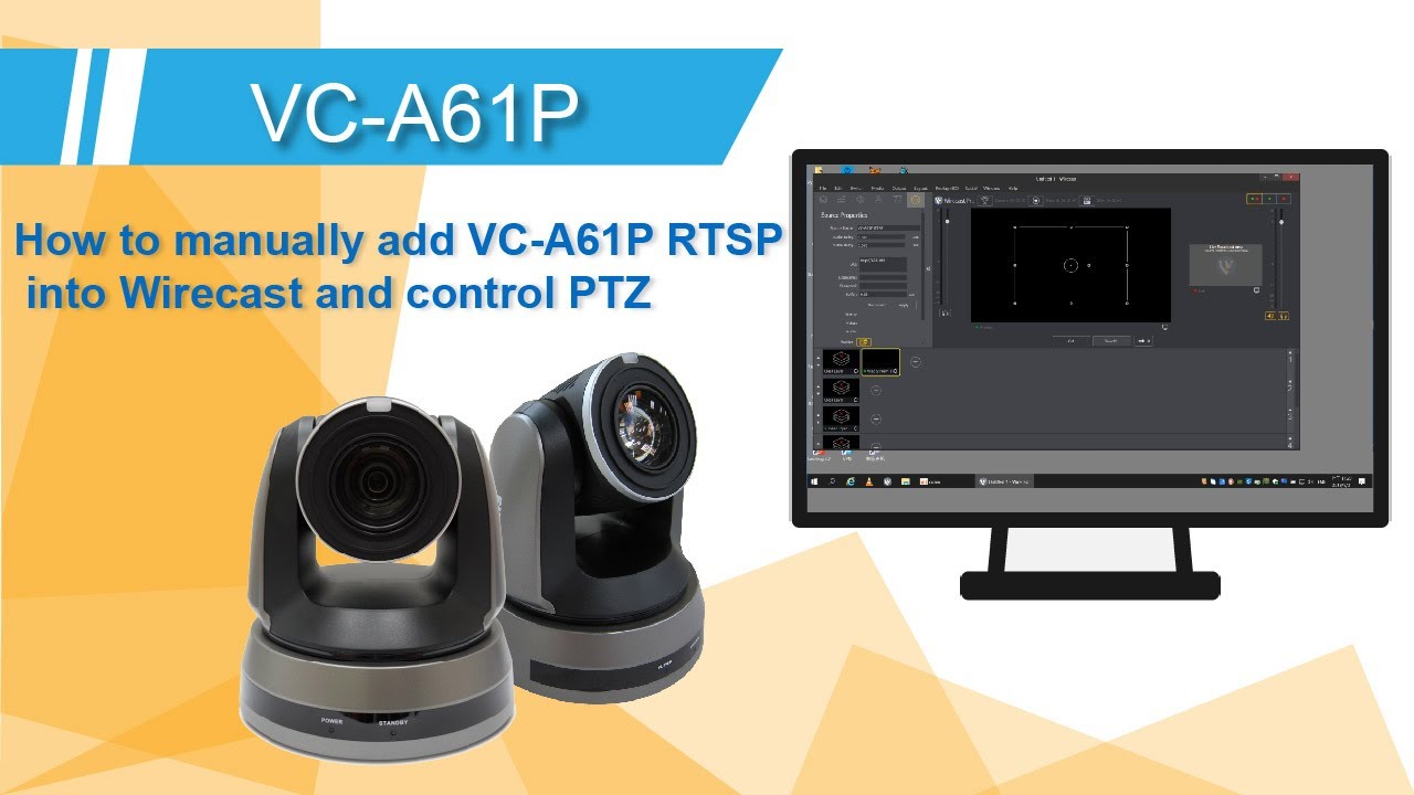 [UseAV] VC-A61P How to Manually Add PTZ Camera RTSP into Wirecast and Control PTZ | Lumens ProAV