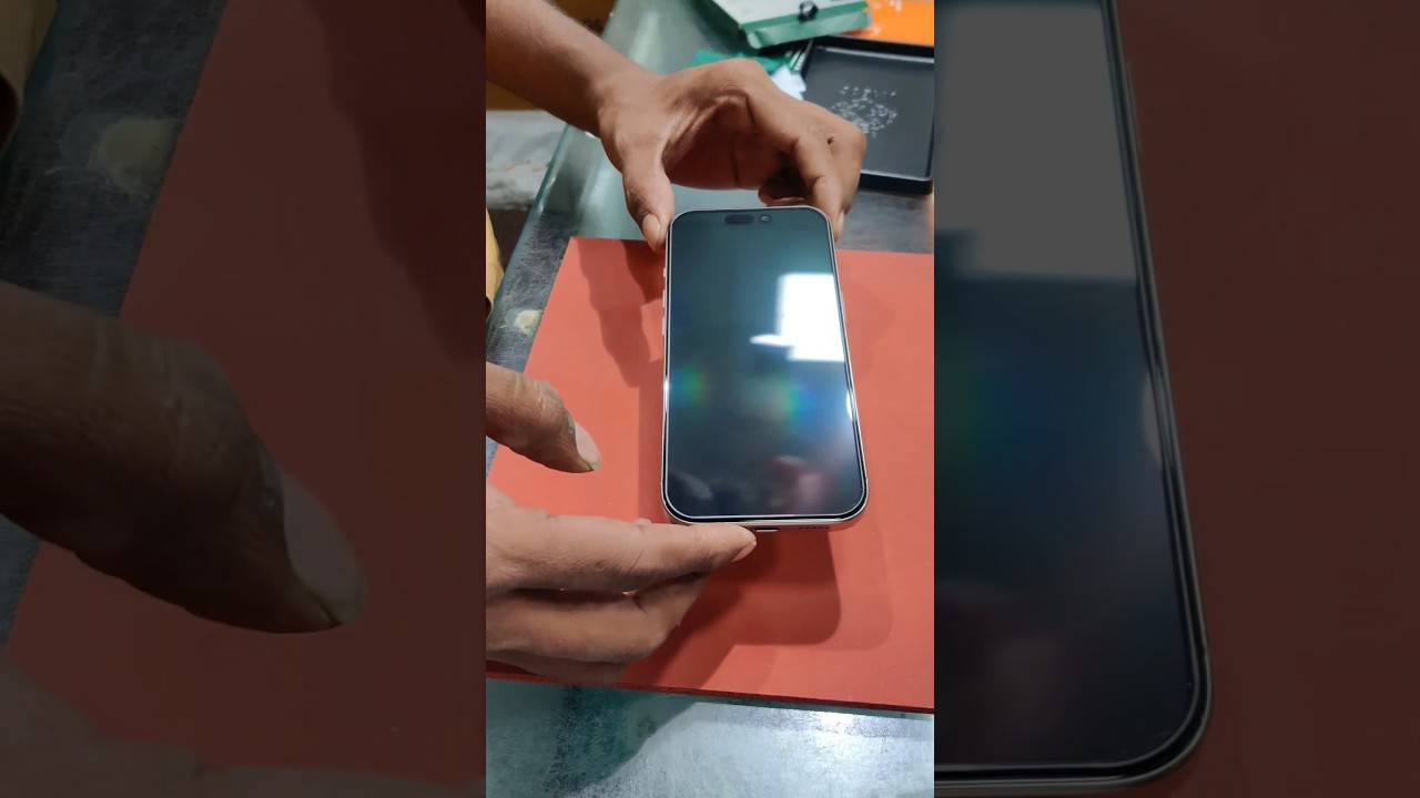 IPHONE 16 pro edge to edge screen protector glass with silicon border #viralshort #viralvideo
