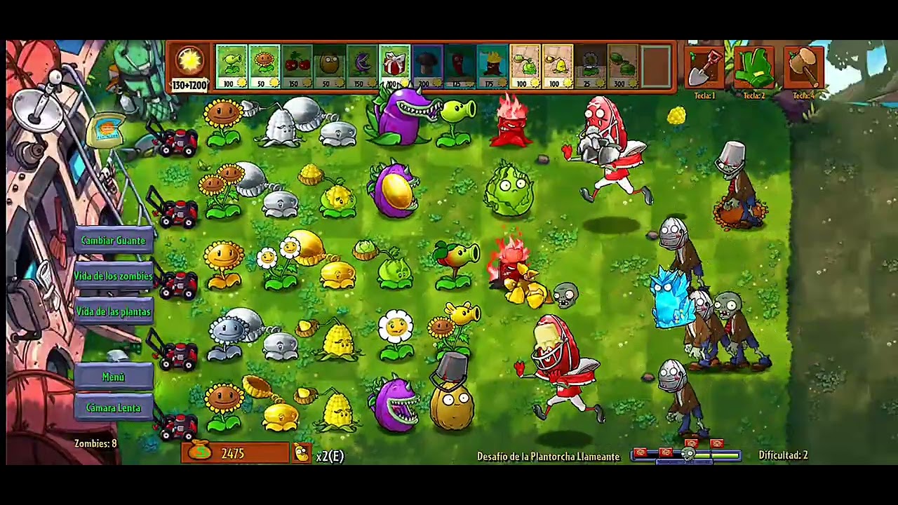 PLANTAS VS ZOMBIS FUCION.       DESAFIO DE PLANTORCHA LLAMEANTE
