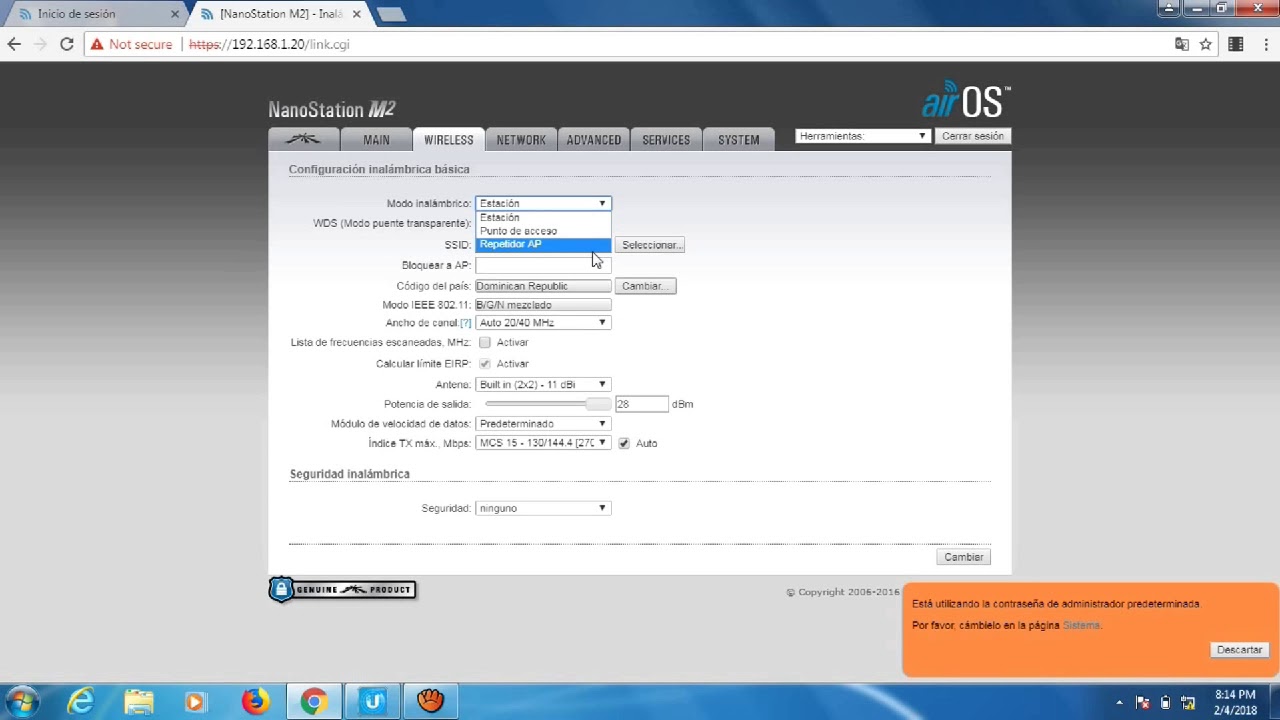 Como configurar mi nanostation m2 modo estacion. (Facil)