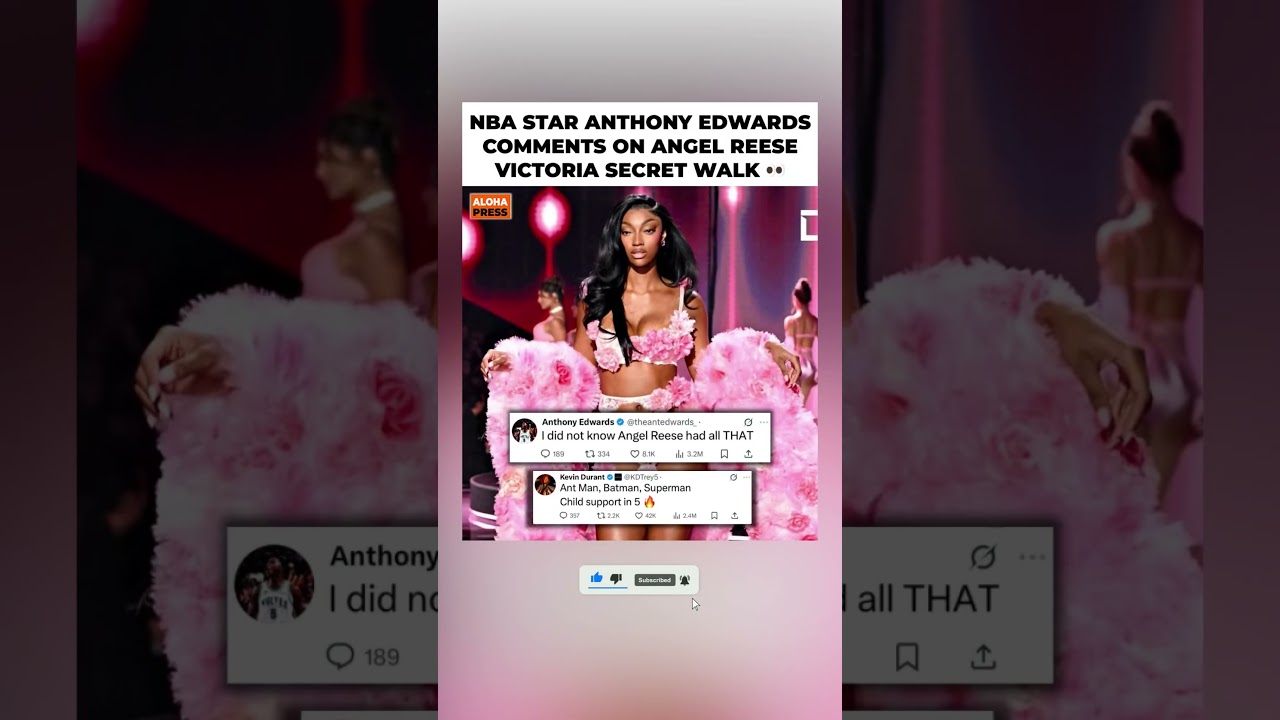 Anthony Edwards & Kevin Durant React To Angel Reese's Victoria's Secret Debut! 🏀 
