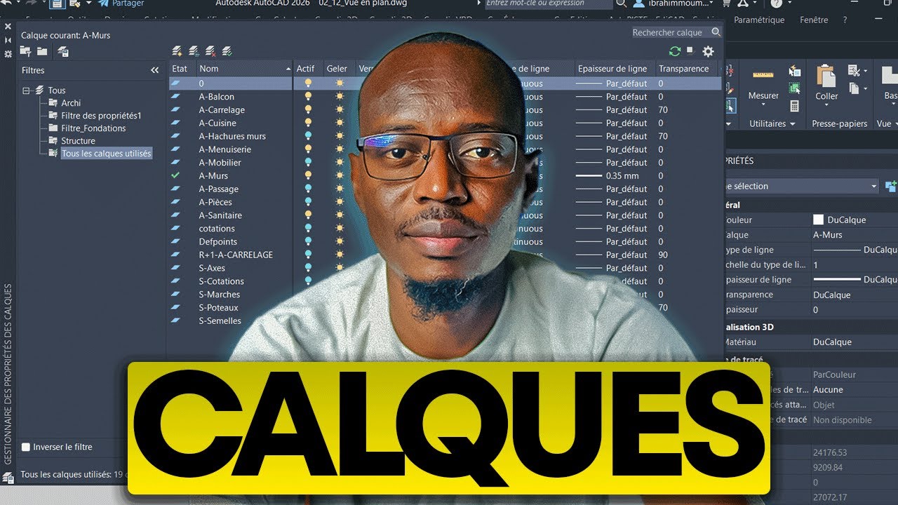 Comprendre les calques sur Autocad