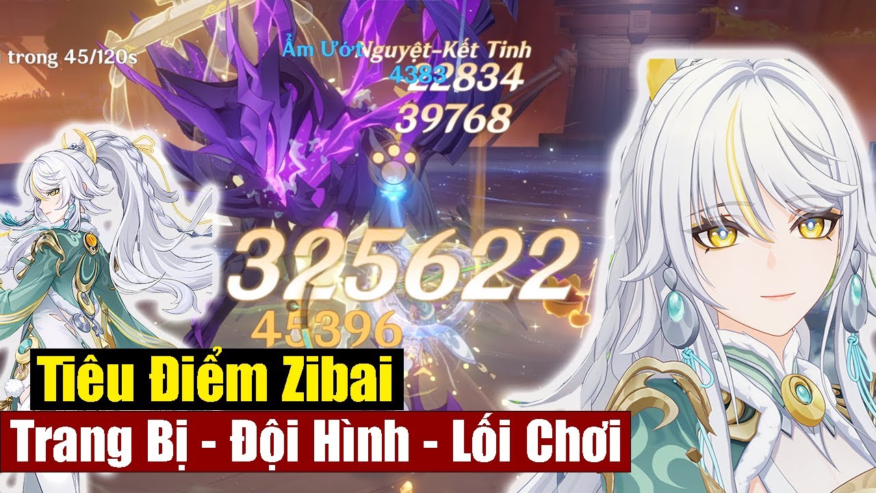 Tiêu Điểm Zibai - Siêu DPS Nguyệt Kết Tinh - Trang Bị - Đội Hình - Lối Chơi