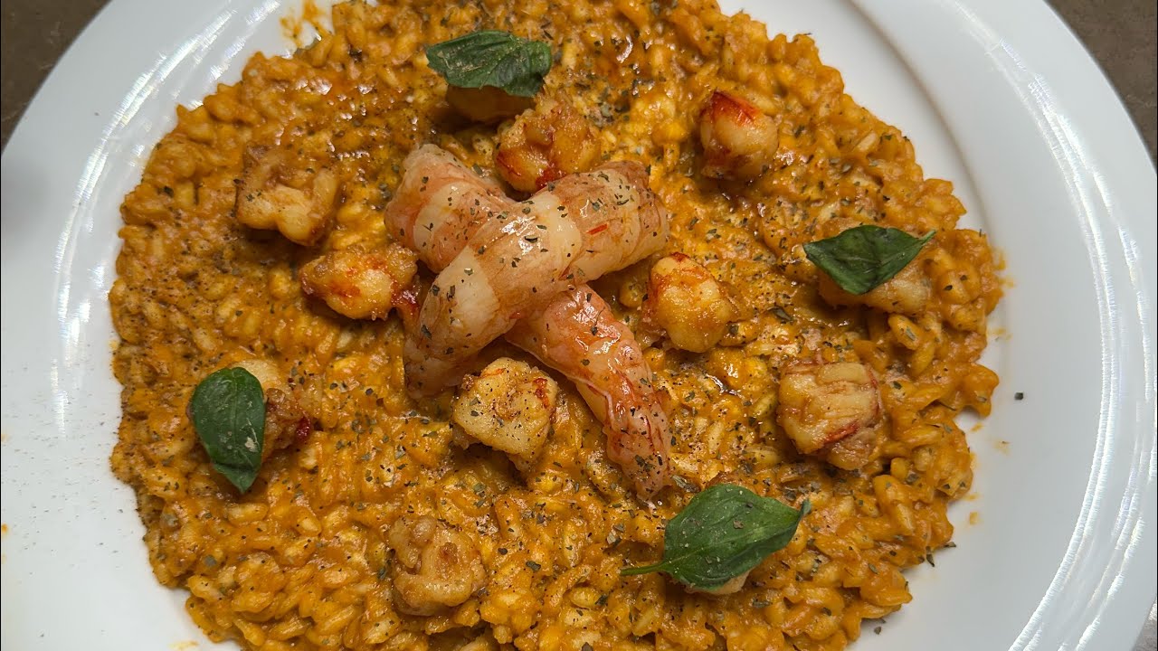 Risotto con bisque di gamberi
