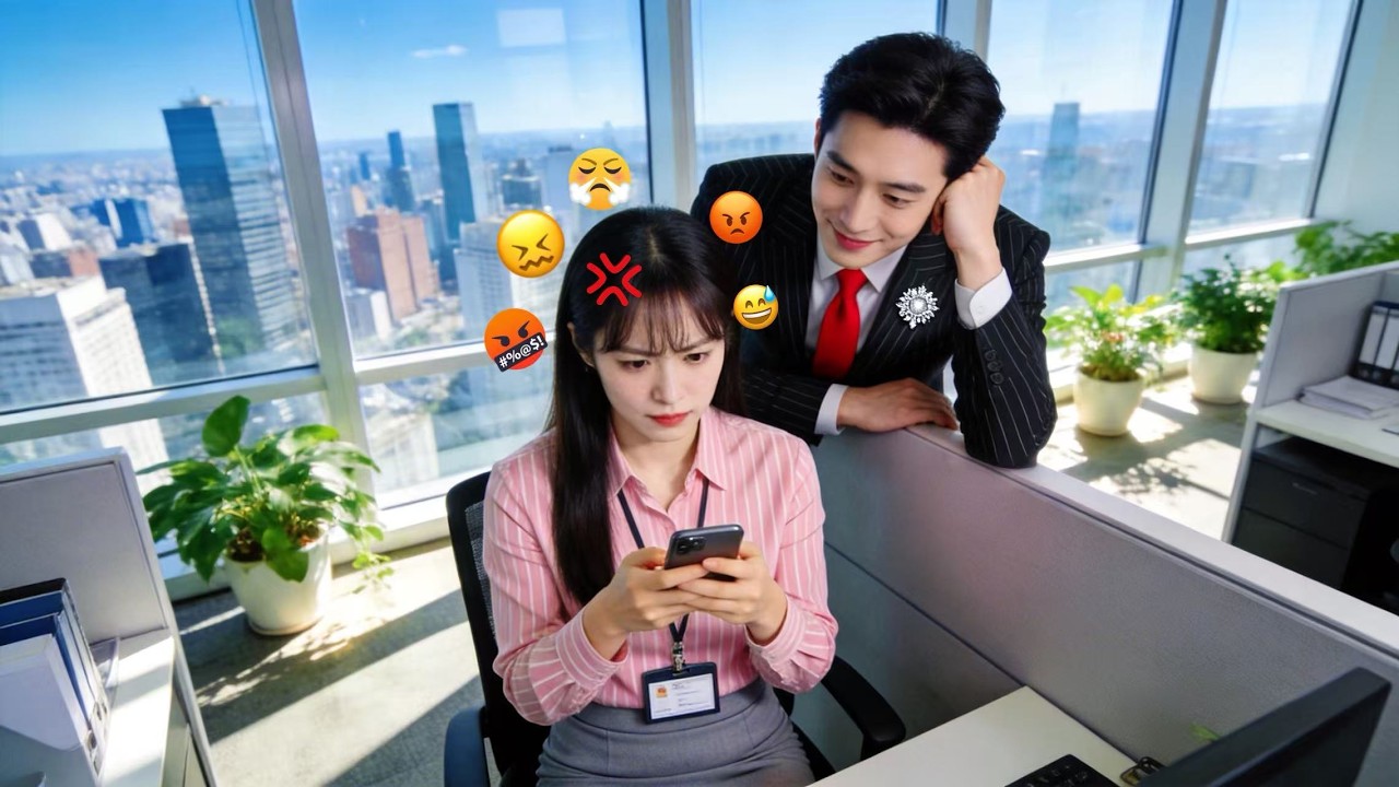 She's Arguing with Her Online Boyfriend on Her Phone—Unaware He's the CEO Smiling Right Behind Her!