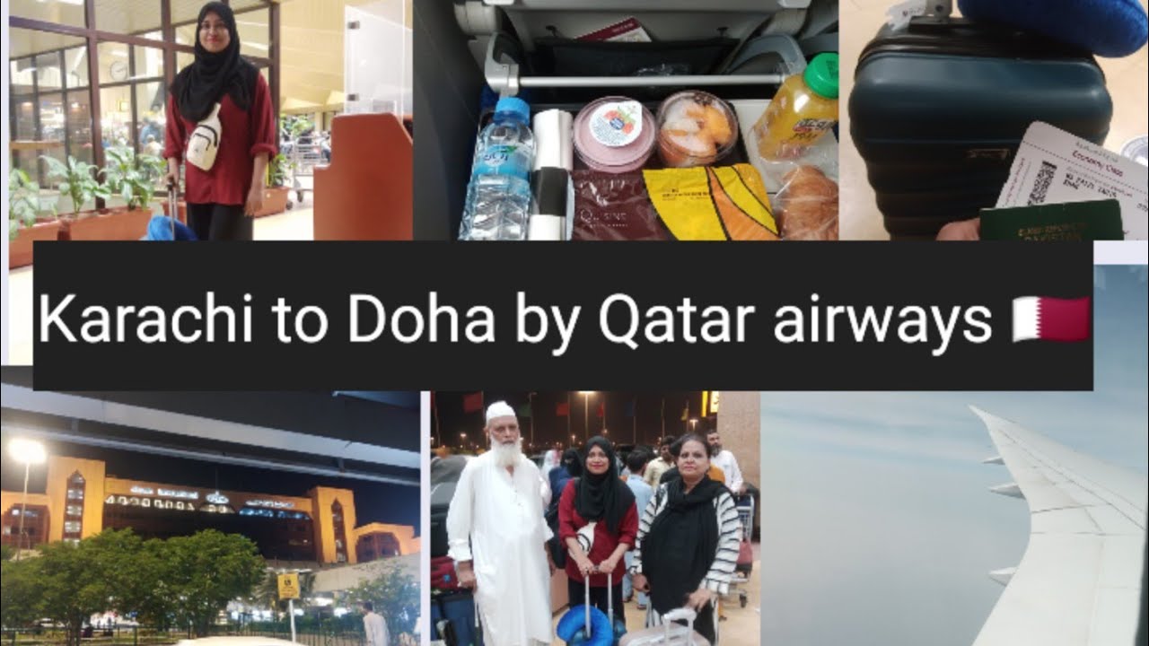 Karachi to Doha by Qatar airways QR 605 | Qatar airways review | Pakistan to Qatar #travel #vlog