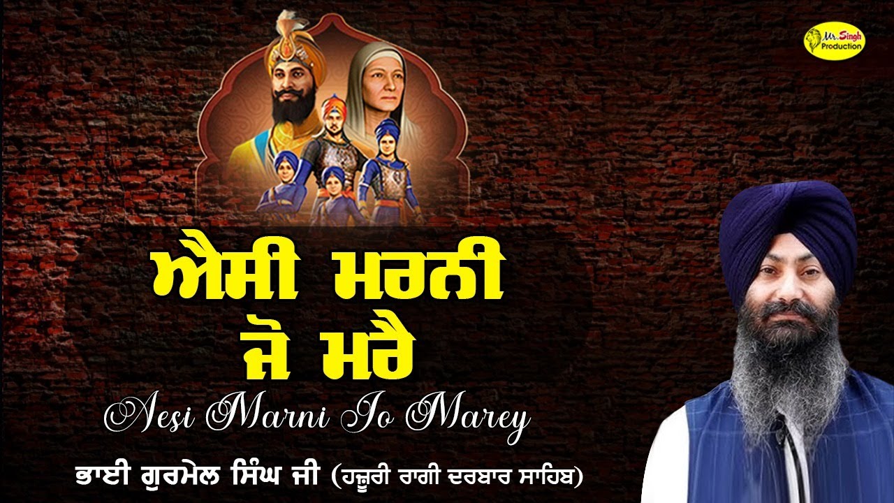 ਐਸੀ ਮਰਨੀ ਜੋ ਮਰੈ  Bhai Gurmail Singh Ji  Hazoori Ragi
