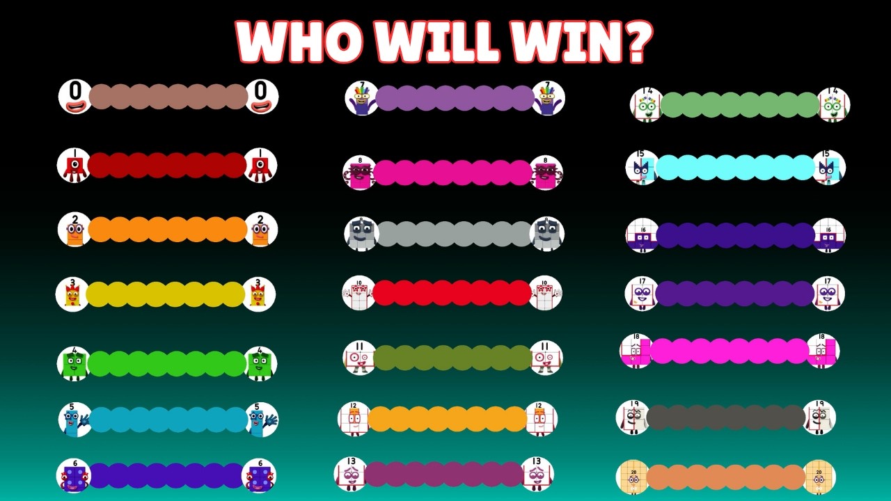 21 NUMBERBLOCKS Worms Marble Race - Who Will Win?