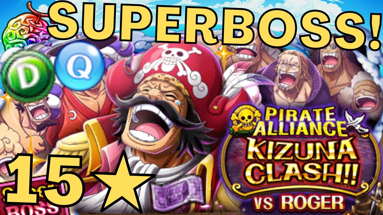 OPTC Kizuna Roger SUPERBOSS vs MY TEAMS! NO WHITEY BAE (One Piece Treasure Cruise)
