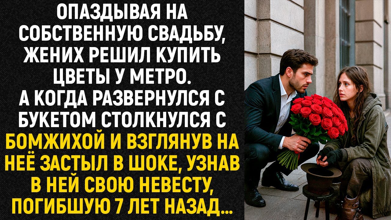Опаздывая на собственную свадьбу, жених решил купить цветы у метро. А когда развернулся увидел...
