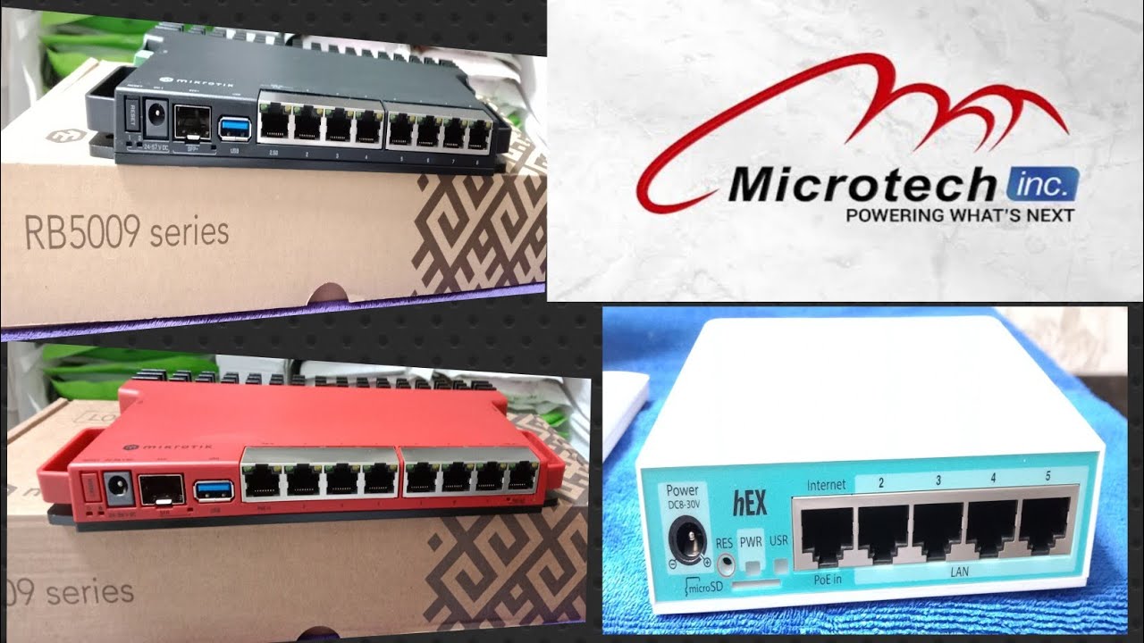 @microtech-inc Mikrotik router board  RB 5009. L009uigs+RM. RB 750 GR3.
