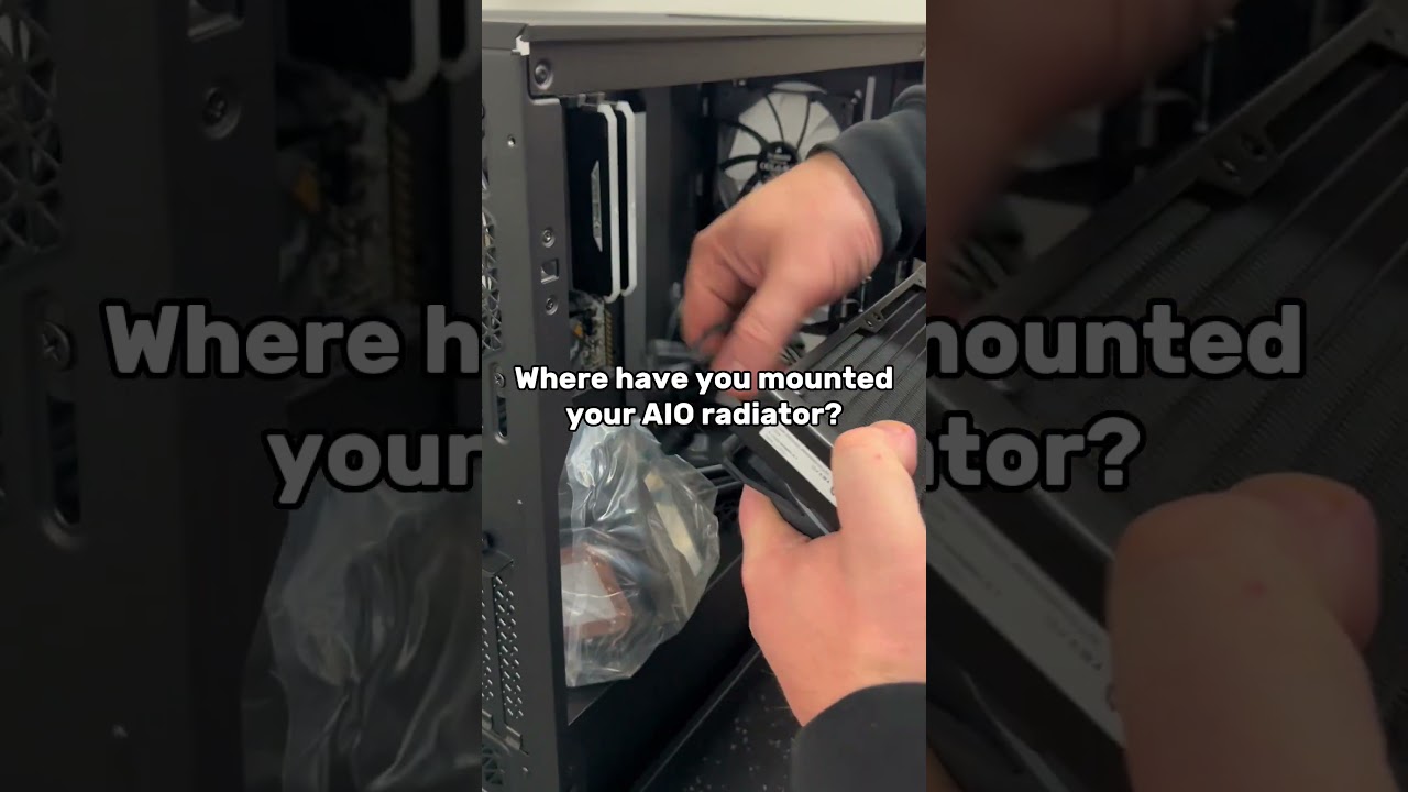 Mounted radiator Top or Front? 🤔 #gaming #gamingpc #pcgaming #pcbuilder #pcparts #pchardware