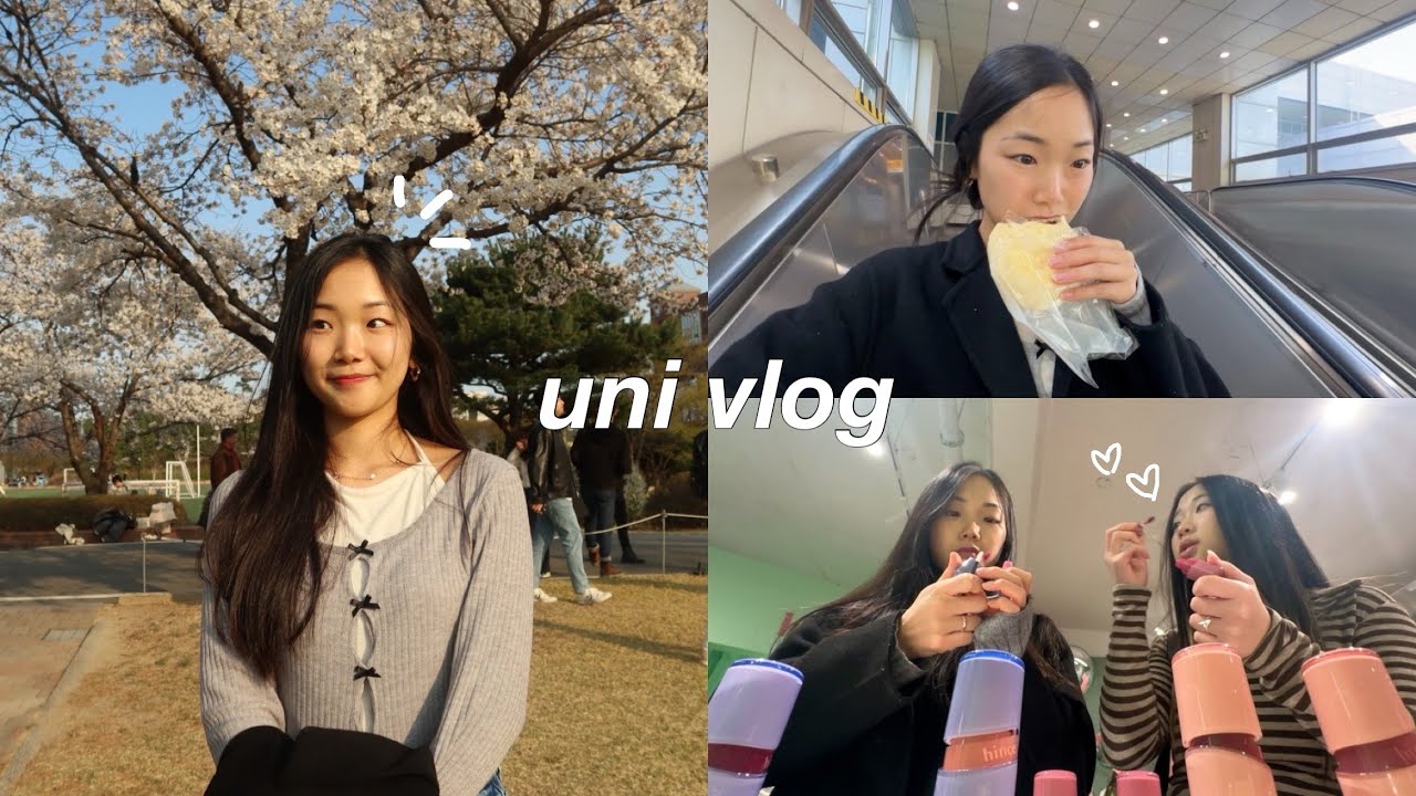 📓korea uni vlog: passeando em seongsu-dong c/ angie, primeiras aulas de t&ecirc;nis, study w/ me, spring!