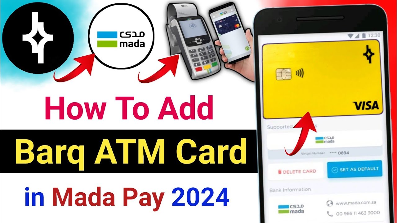 How To Add Barq Digital ATM in mada pay | barq wallet ka ATM Card Mada Pay me add kaise kare 2024