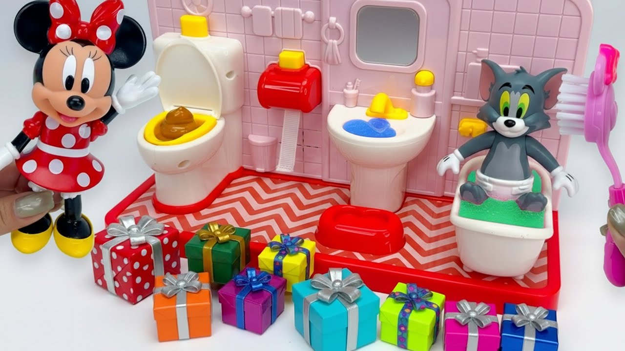 Minnie & Tom 2026🎀 Unboxing del Set de Baño Divertido con Slime y Limpieza | Colección Disney