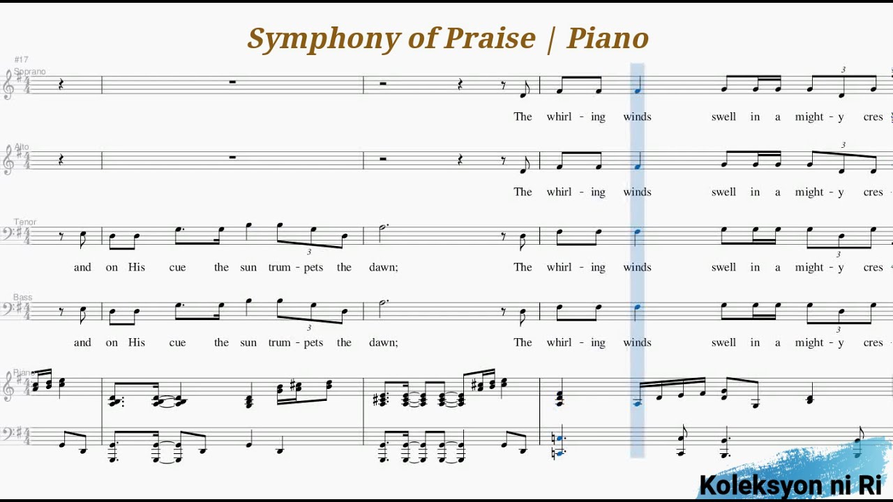 Symphony of Praise | Piano | Accompaniment | Lyrics