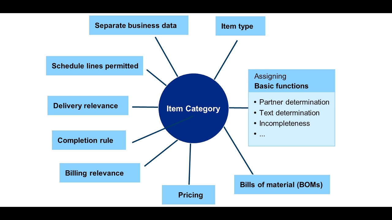 SAP SD - E6: Item Category: Business Item, Item Category group, Item Usage and Determination