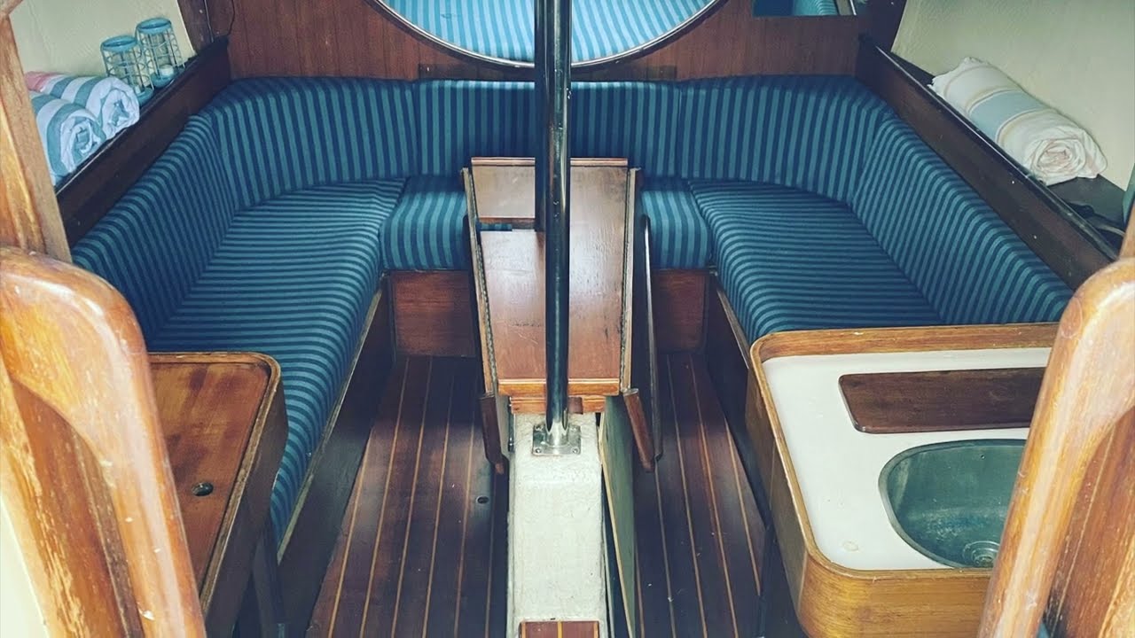 Montage of Kelt 850 Sailboat cabin refurbish