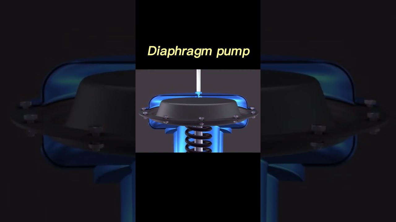 Animation demonstration of mechanical movement of diaphragm pump.