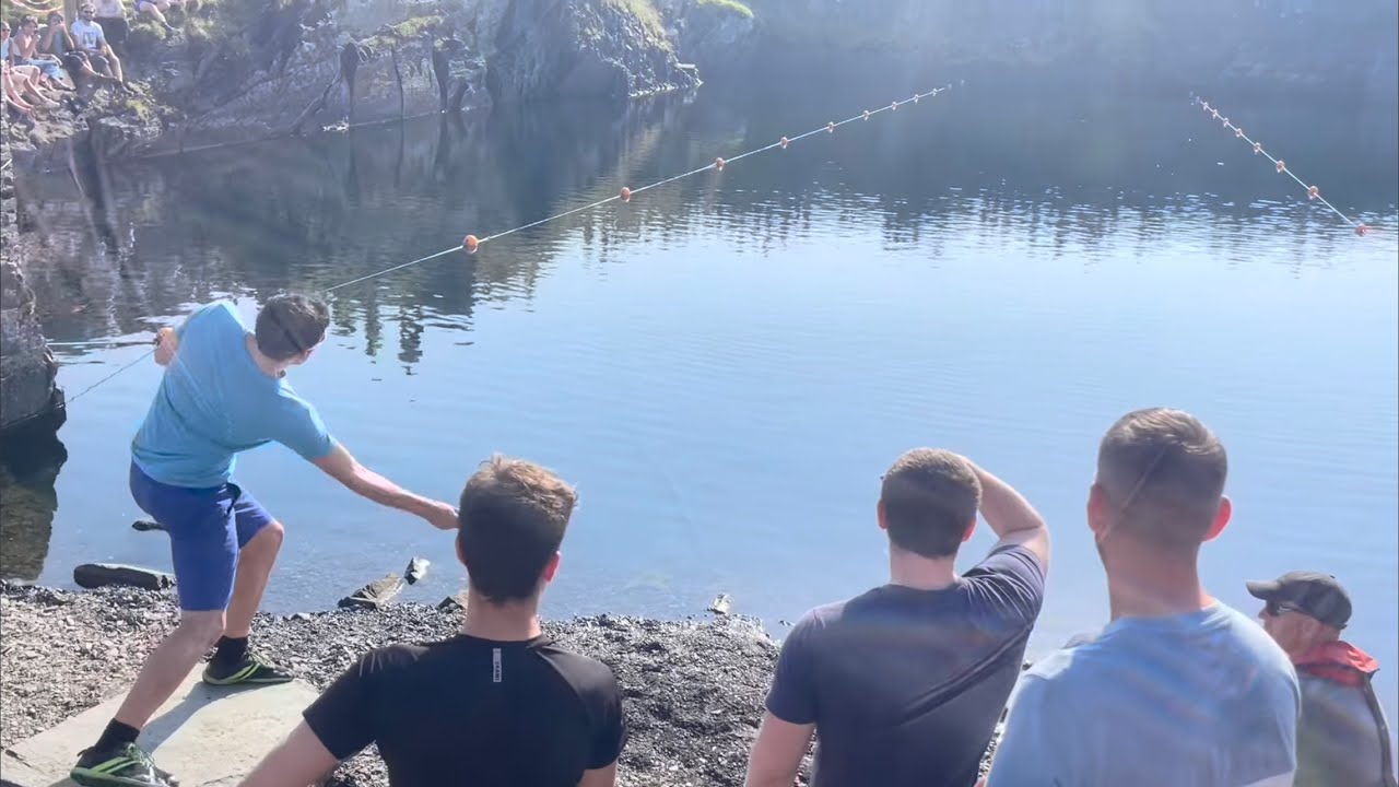 2024 Three Stone Toss-Off and sudden death death-toss. World Stone Skimming Championships, Easdale.