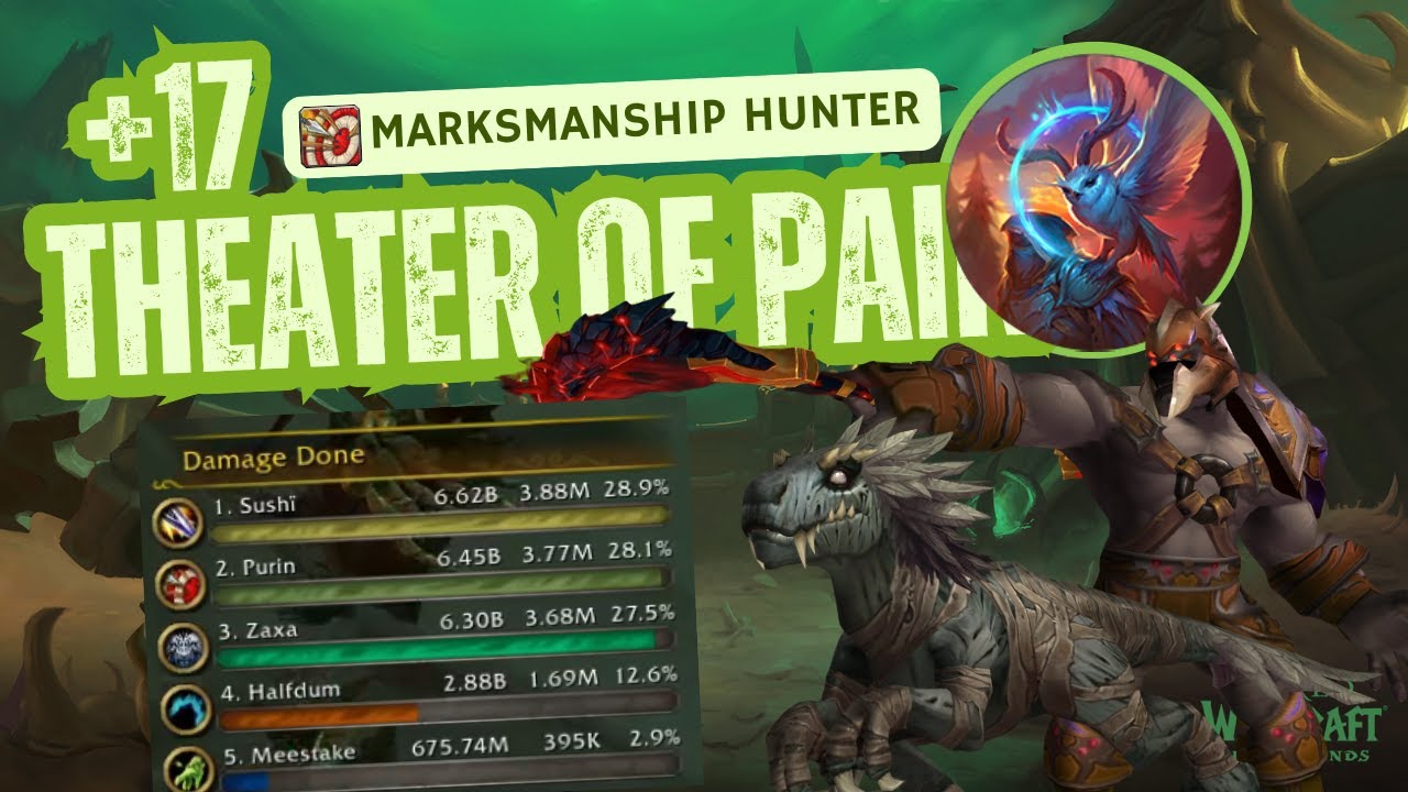 (4.9 sec remaining 😬) +17 Theater of Pain | Marksmanship Hunter | Sentinel