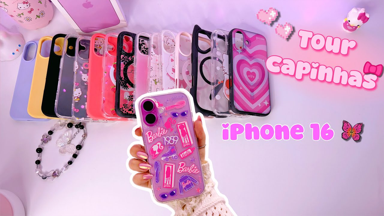 🎀 SAIU! TOUR ATUALIZADO PELAS CAPINHAS DO MEU iPHONE 16
