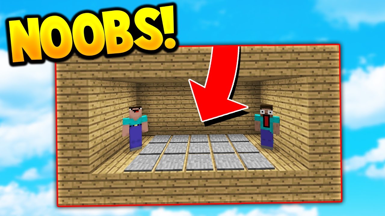 ДВА НУБА ПОСТРОИЛИ ПАРЯЩИЙ ДОМ-ЛОВУШКУ! (Троллинг в Minecraft Skywars)