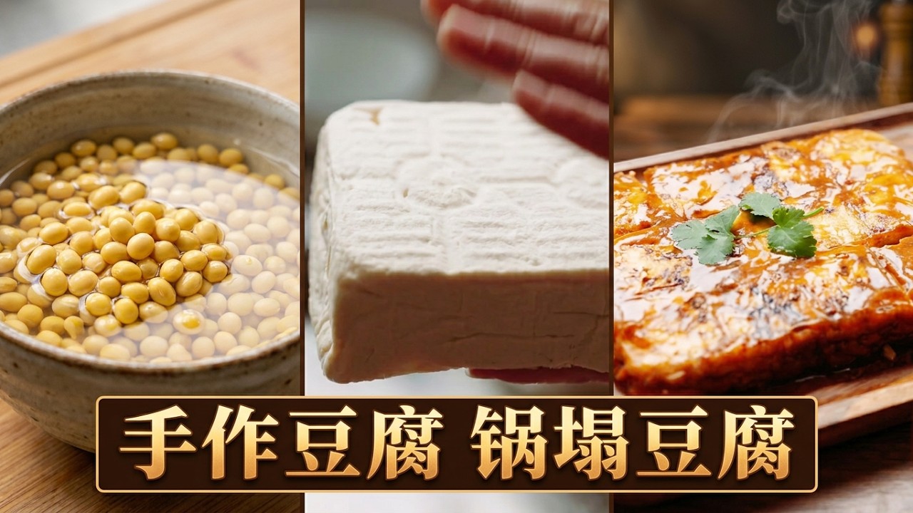 鍋塌豆腐，米九請你吃豆腐！自己下廚做飯菜之鍋塌豆腐#冬至吃什麼 #自製豆腐#豆腐腦  #美食