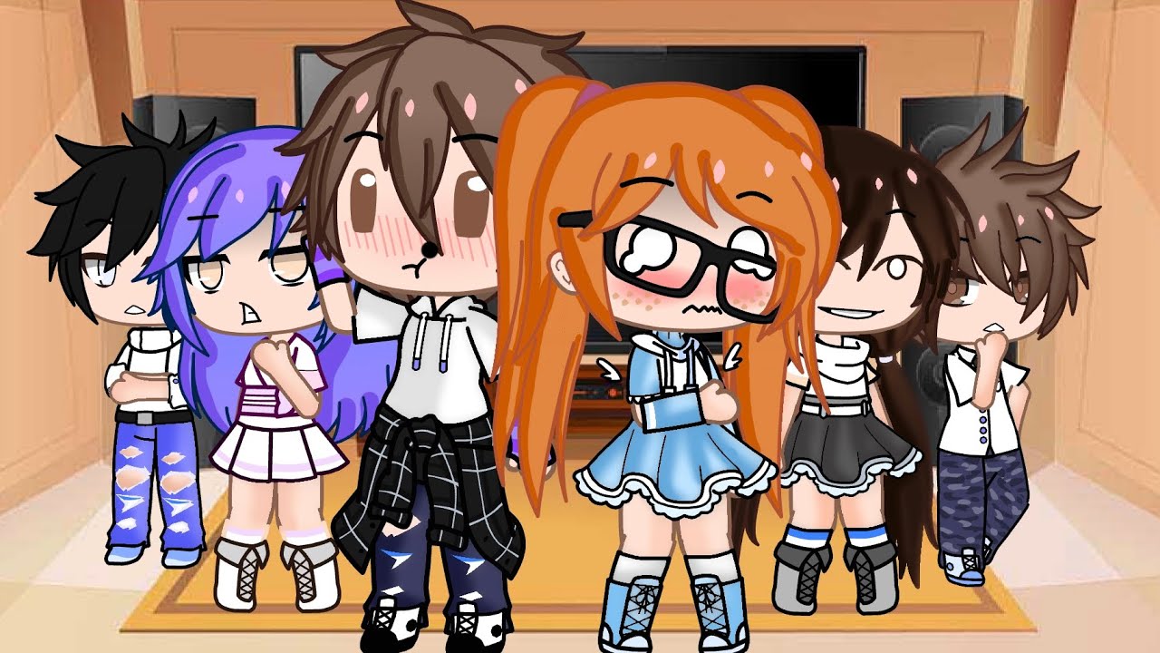 Gacha club Past William and Clara and their classmates react to future afton || • B U N N Y •||