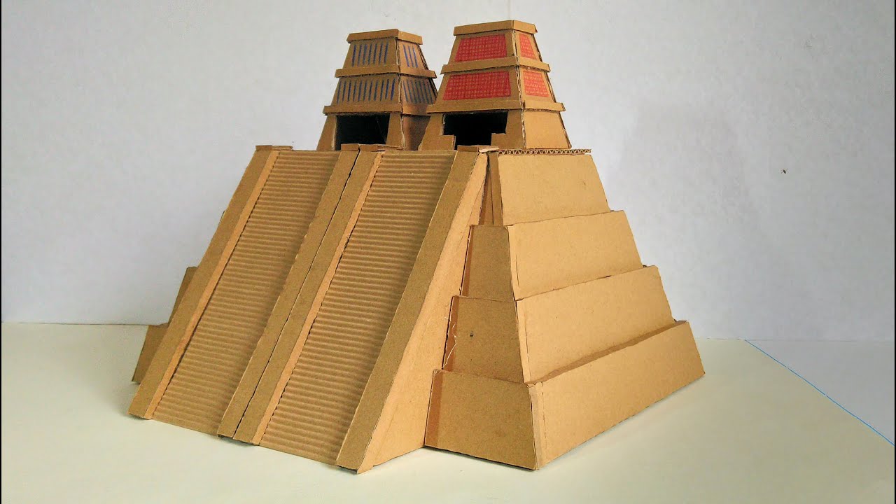 Como hacer una pir&aacute;mide de cart&oacute;n (el templo mayor de Tenochtitlan)