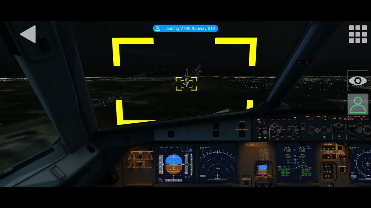 Aerofly FS global Airbus a319 landing at Bangkok
