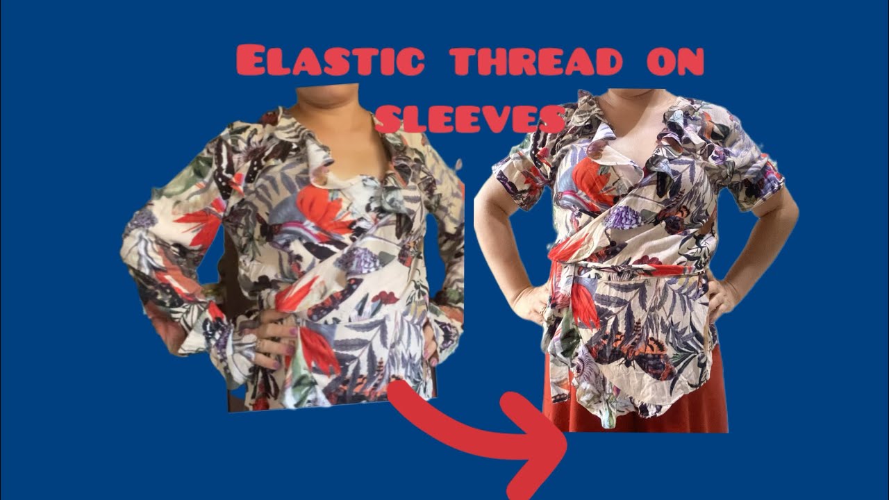 HOW TO PUT ELASTIC THREAD ON SLEEVES/ SEW EASY@RexieCastillo 