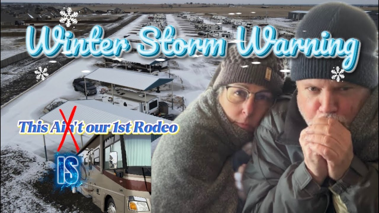 Our First Major Winter Storm in our RV motorhome