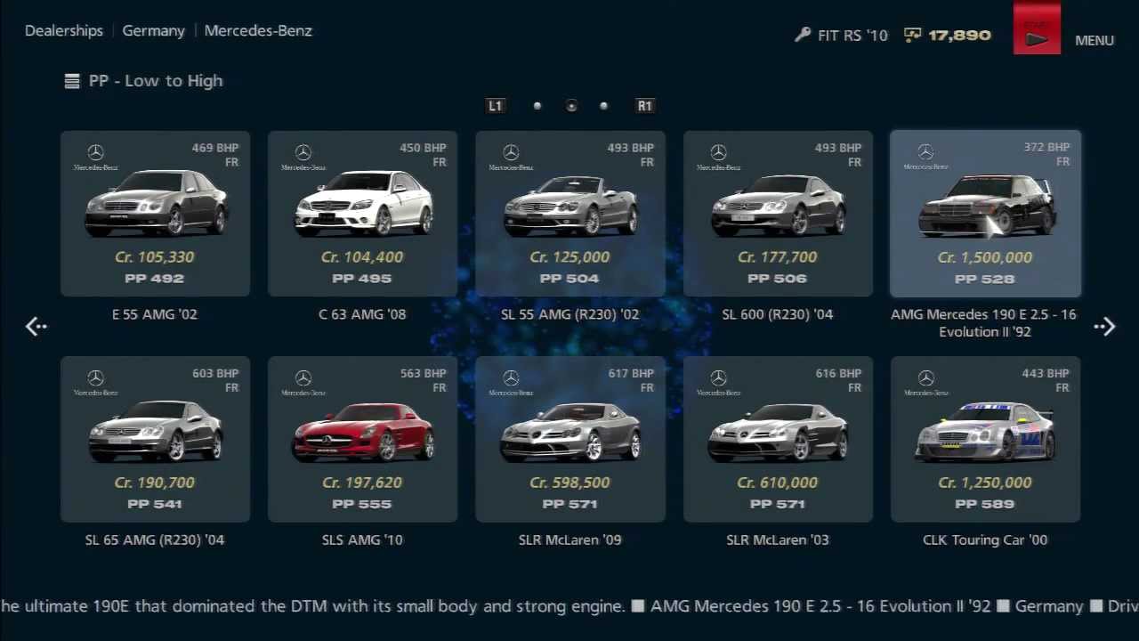Gran Turismo 6 dealership - All cars