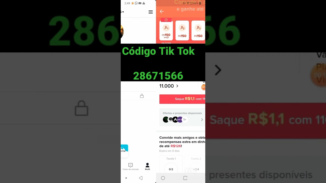 C&Oacute;DIGO DE CONVITE TIKTOK!