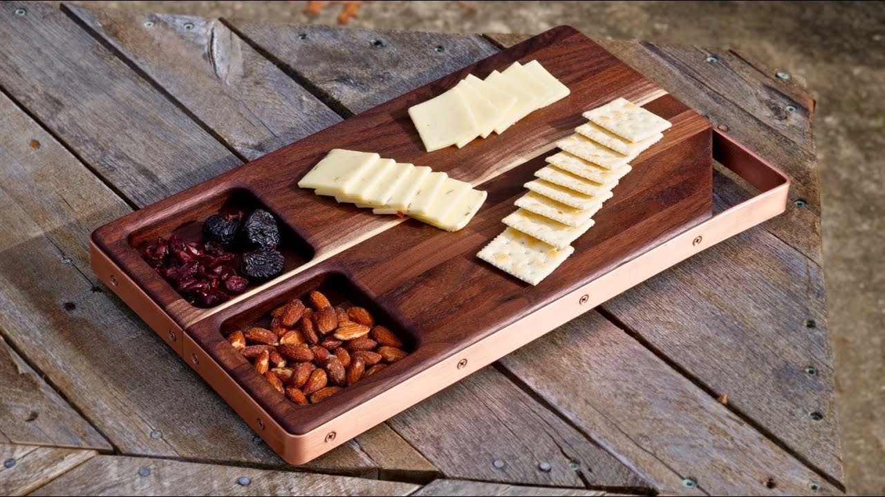 Walnut and Copper Cutting Board / Serving Board | How To Build - Woodworking