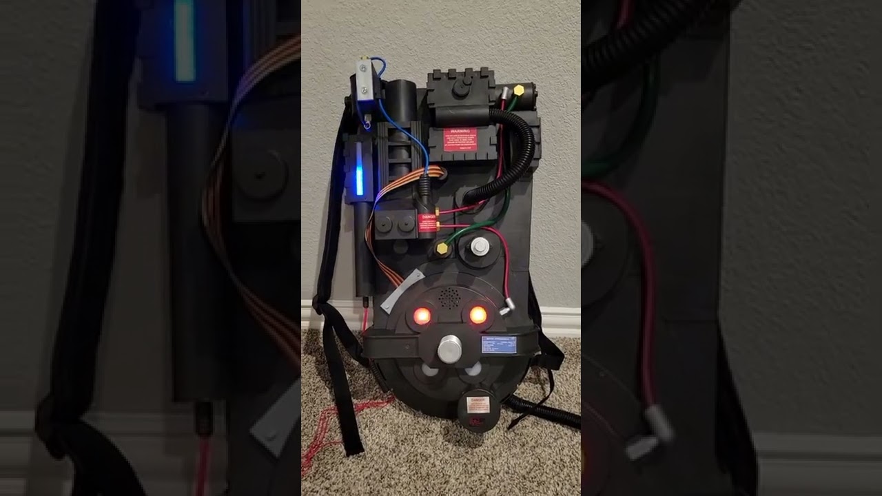 Frankengeek lights and sounds upgrade mod to Spirit Halloween Proton Pack Test 2