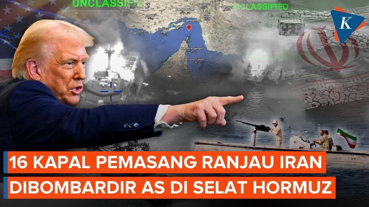 AS Bombardir 16 Kapal Pemasang Ranjau Laut Iran di Selat Hormuz