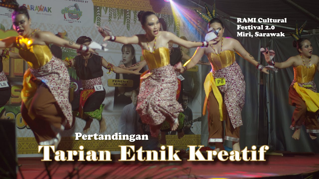 Pertandingan Tarian Etnik Kreatif di RAMI Cultural Festival 2.0 2025 di Miri, Sarawak. #RCF2_0
