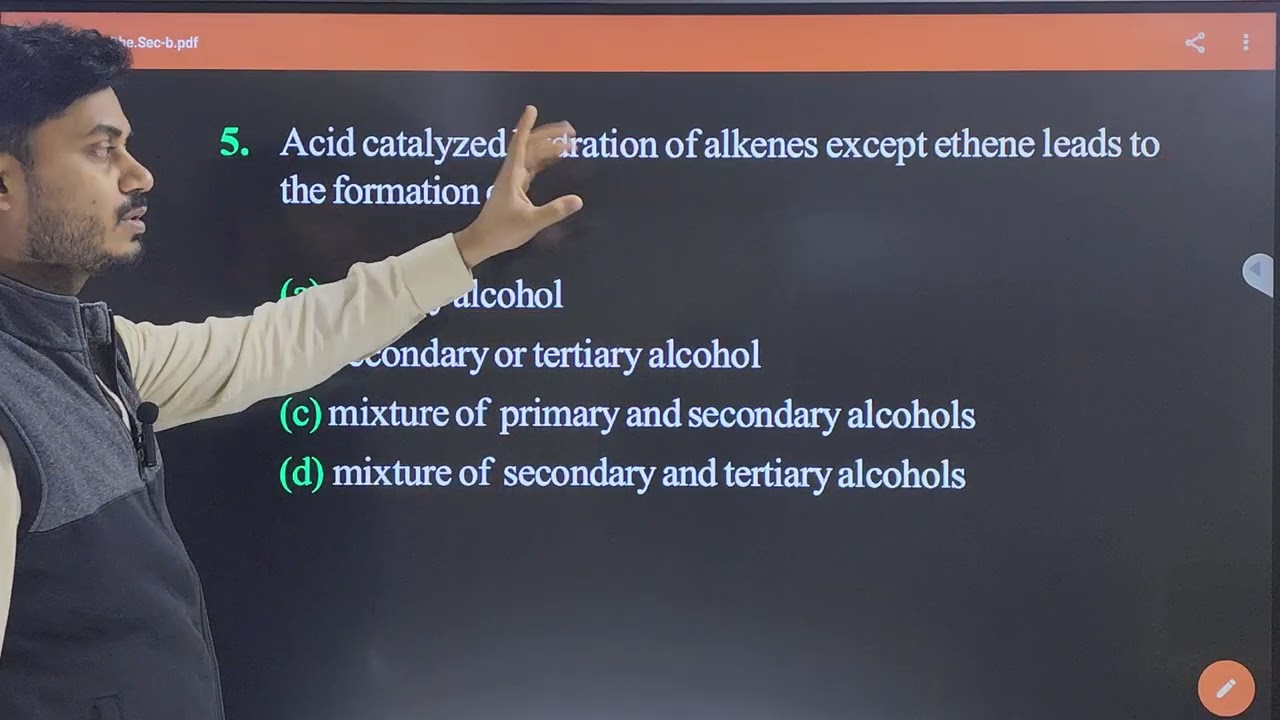 NEET JEE 2026 l Chapter Alcohol Phenol and Ether, Think tank Question Solution Part-1 l