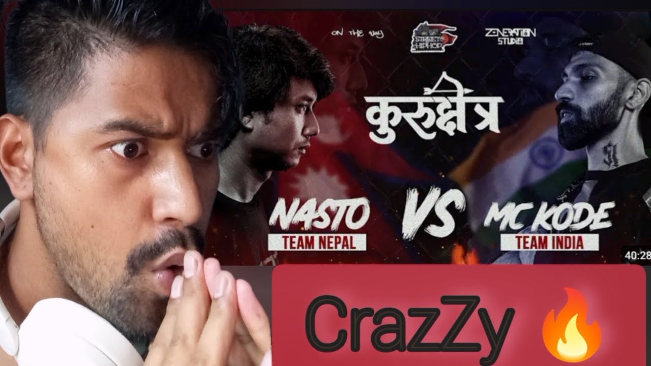 🇮🇳MC Kode (India) VS Nasto🇳🇵(Nepal) *KURUKSHETRA 3 Rounds Rap Battle Full #Reaction video! 