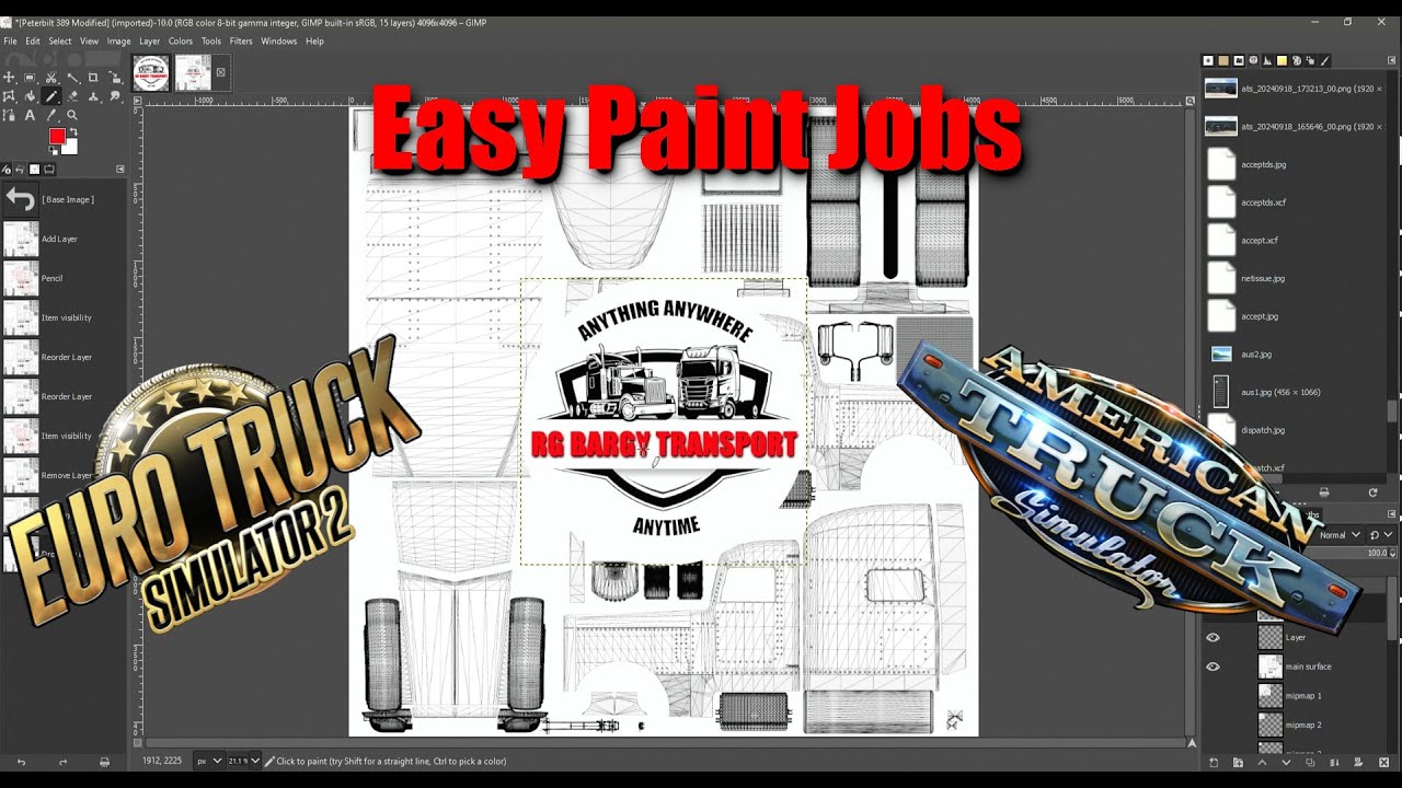 Easy Way to make Paint Jobs & Skins Trucks & Trailers ATS ETS 2