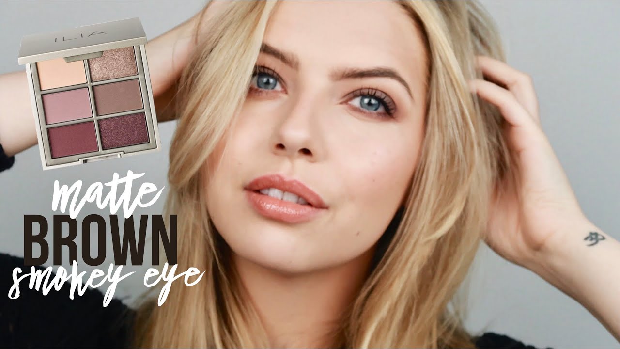 MATTE BROWN PLUM SMOKEY EYE | ILIA BEAUTY COOL NUDE PALETTE || CLEAN BEAUTY MAKEUP TUTORIAL