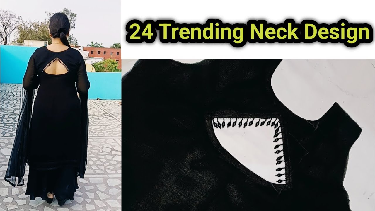 2024 Trending Neck Design/Back Neck Design for Suit With Lace@RajniBeeFashion