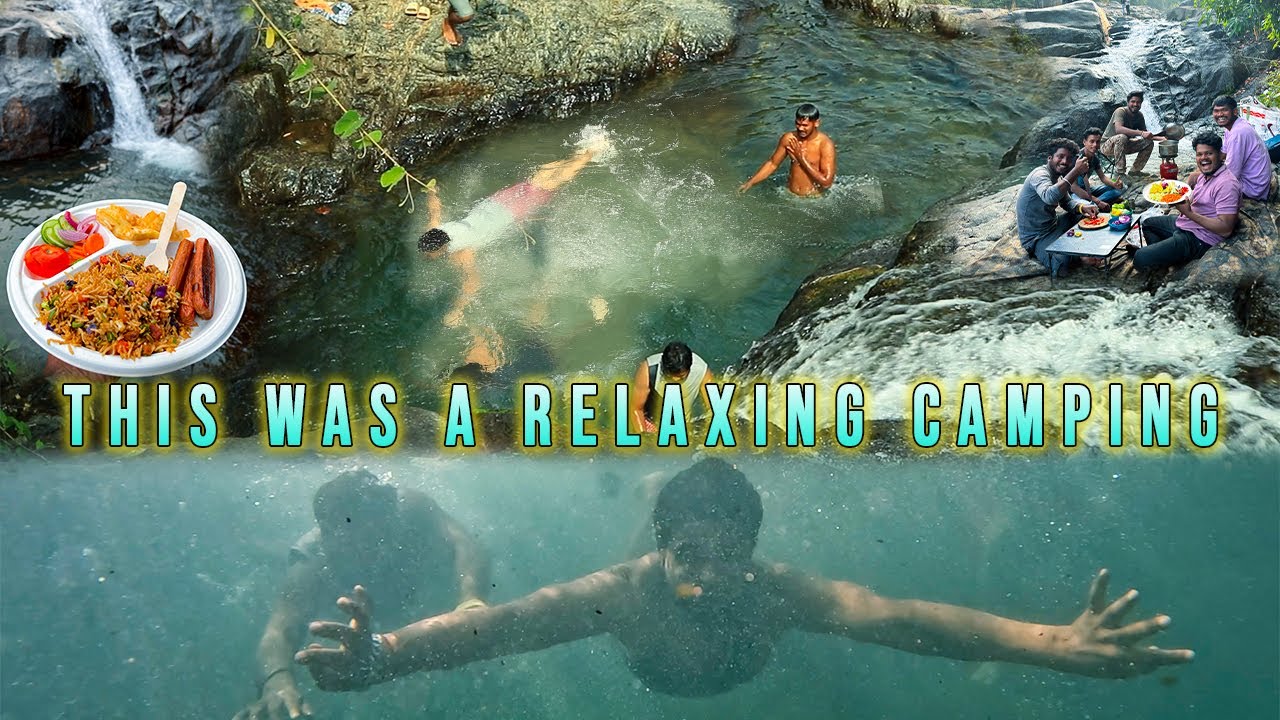 Relaxing in crystal clear water of a jungle river | Small camping trip in Bariapathara, Gajapati